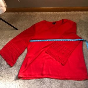 Red long sleeve polyester dress shirt